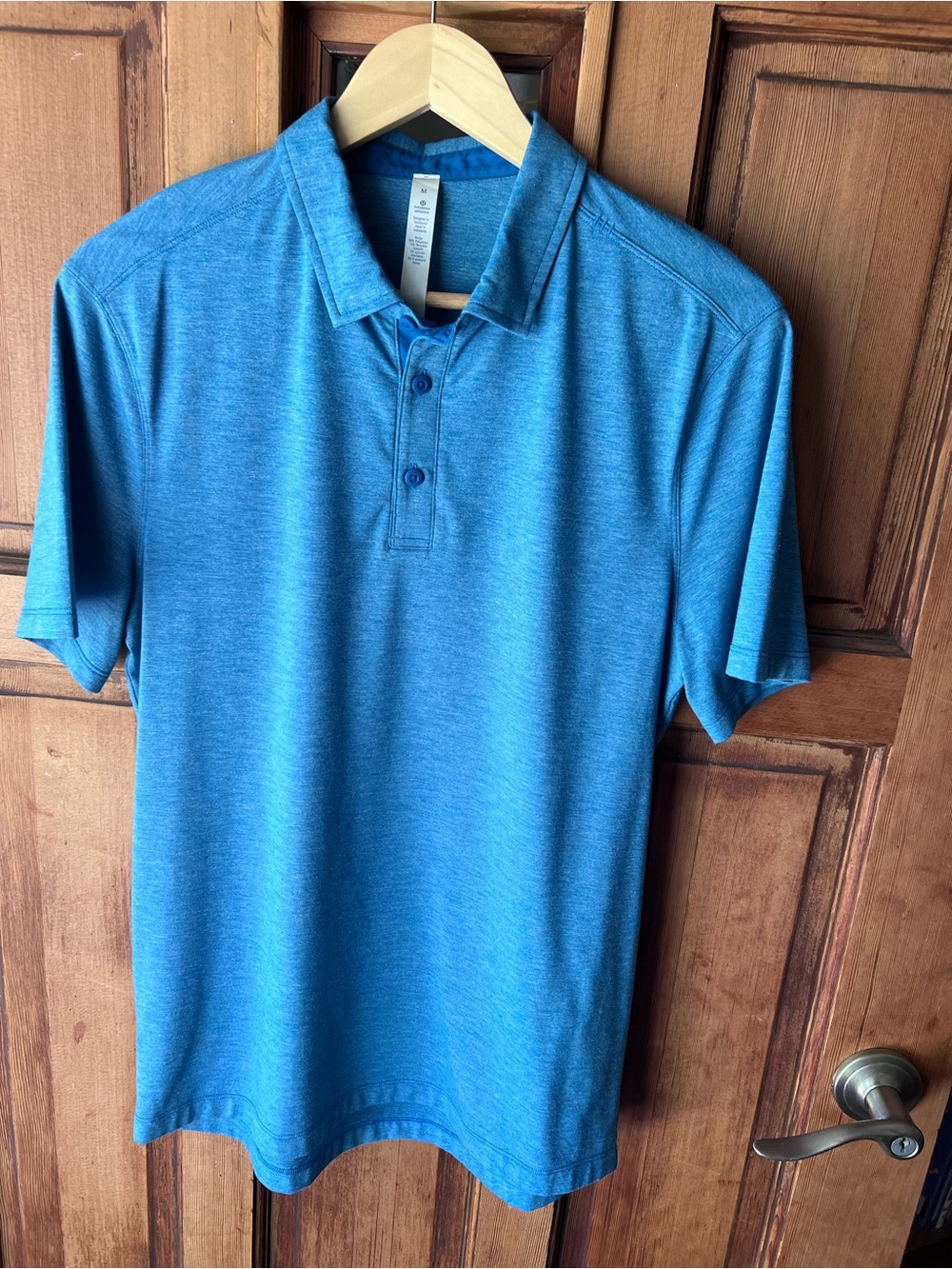 lululemon athletica evolution Men's Heather blue Polo